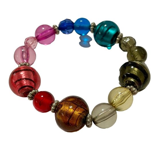 Jewelry - Rainbow Glass Stretch Bracelet
